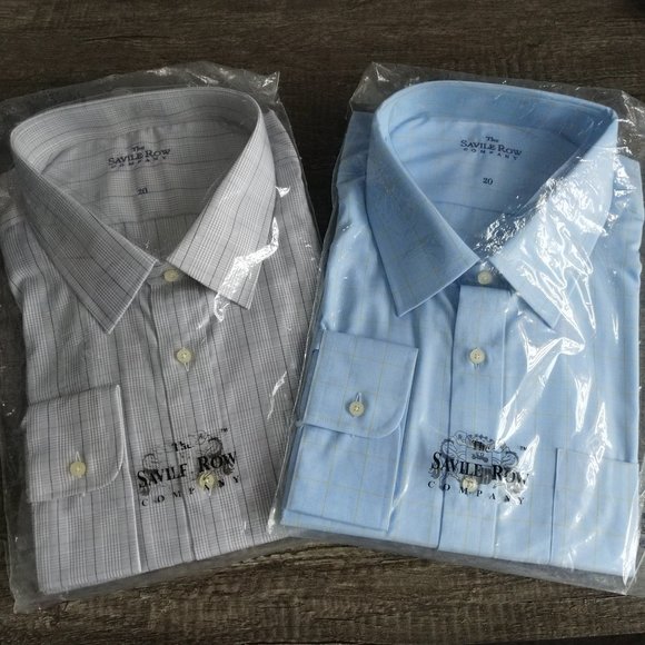 * NEW * Pair of Savile Row dress shirts (20" 34/35) - Picture 1 of 3